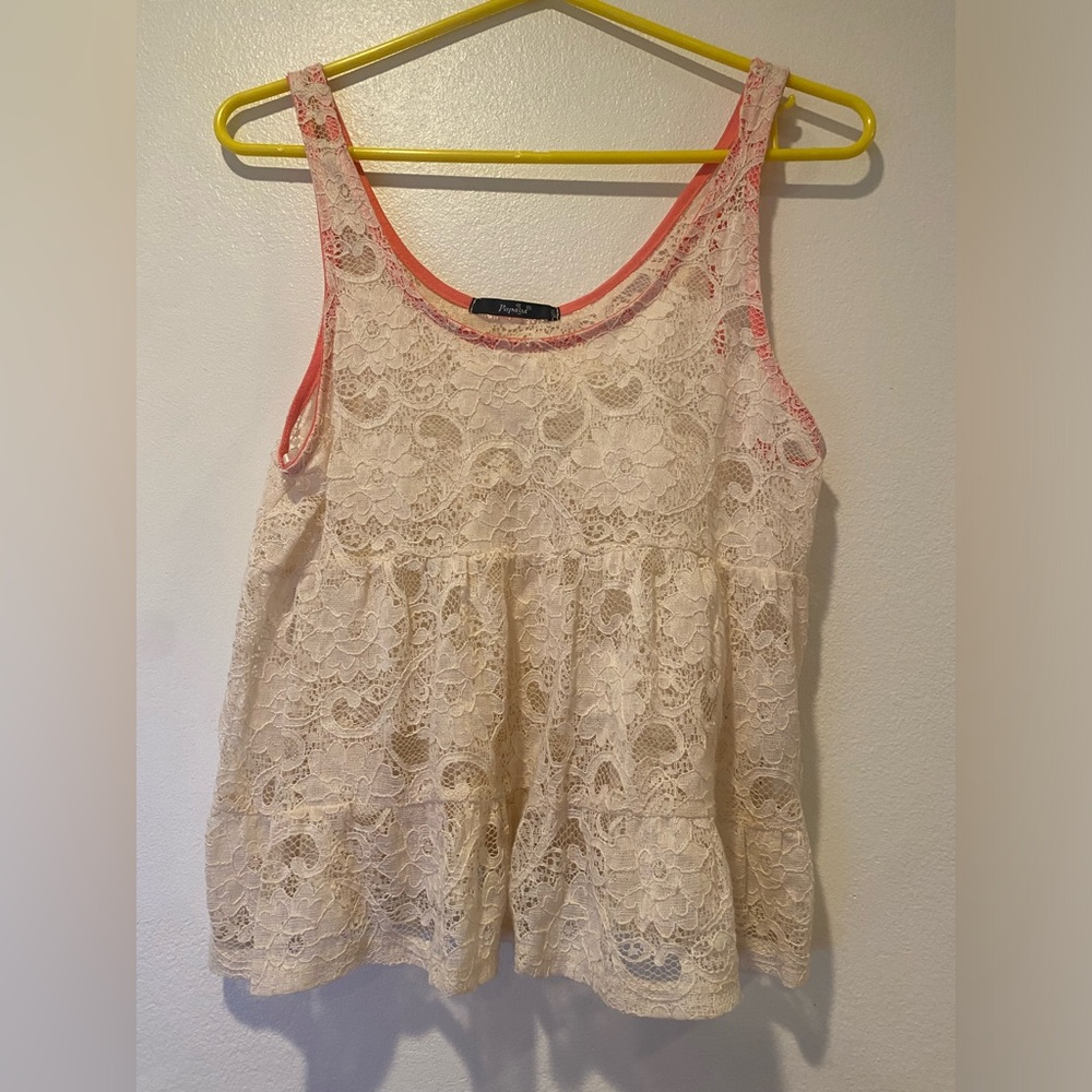 Lace tank top